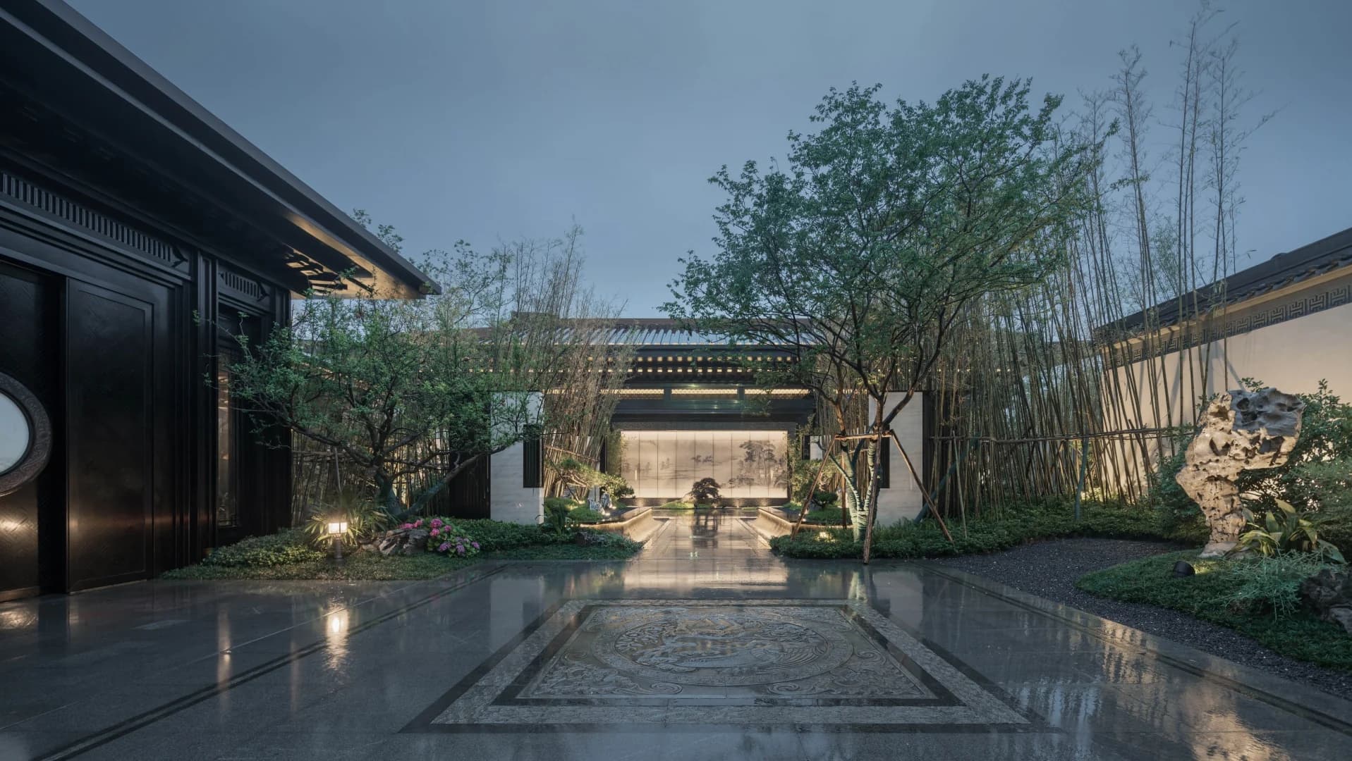 Evening courtyard
