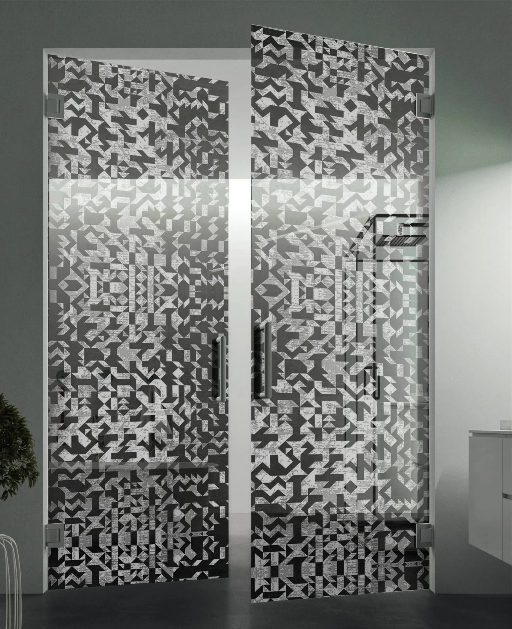Decorative double door
