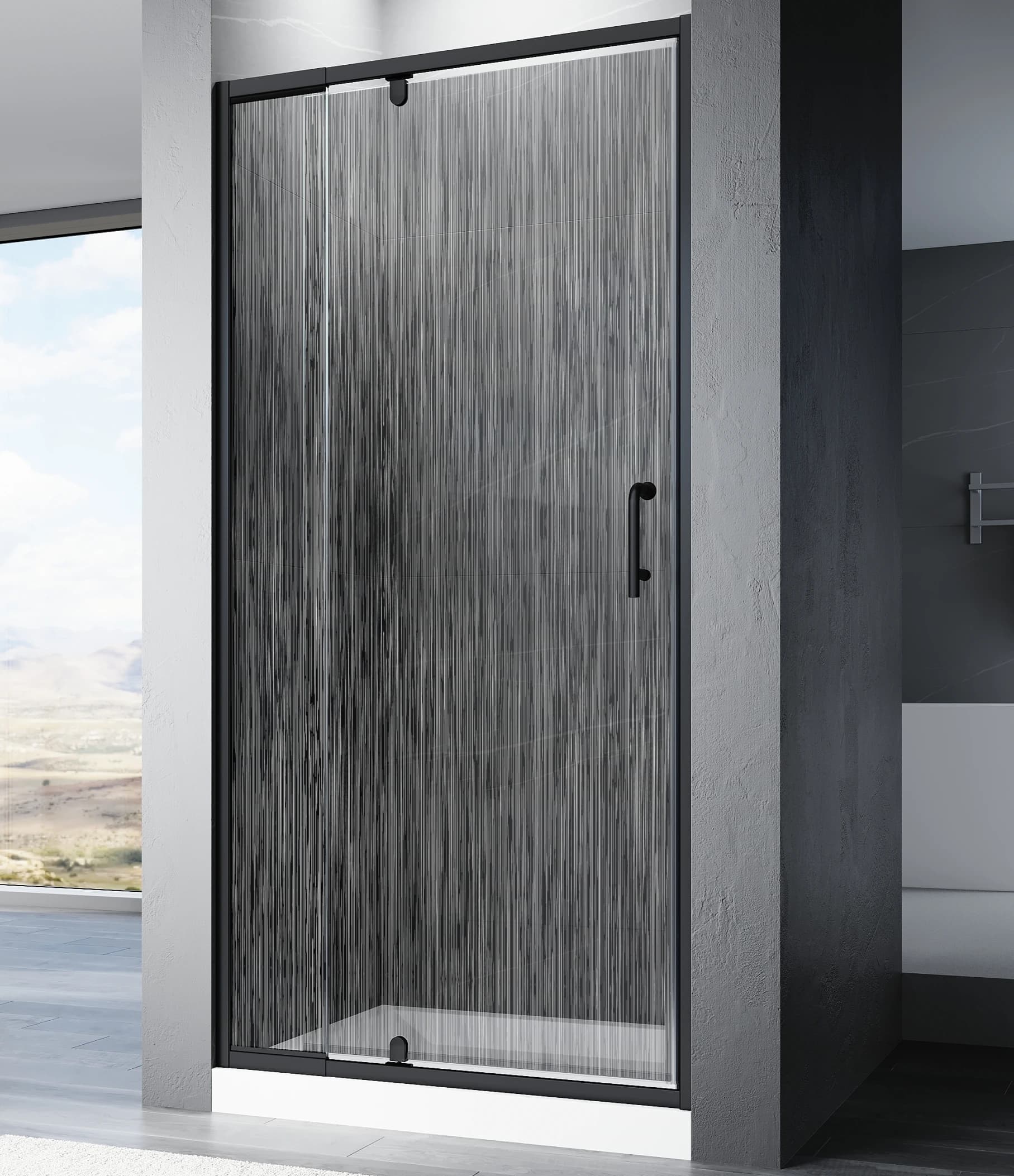 Striped shower