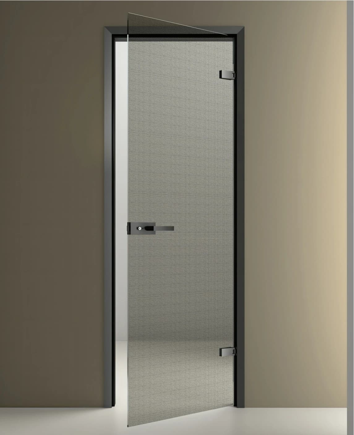 Decorative glass door