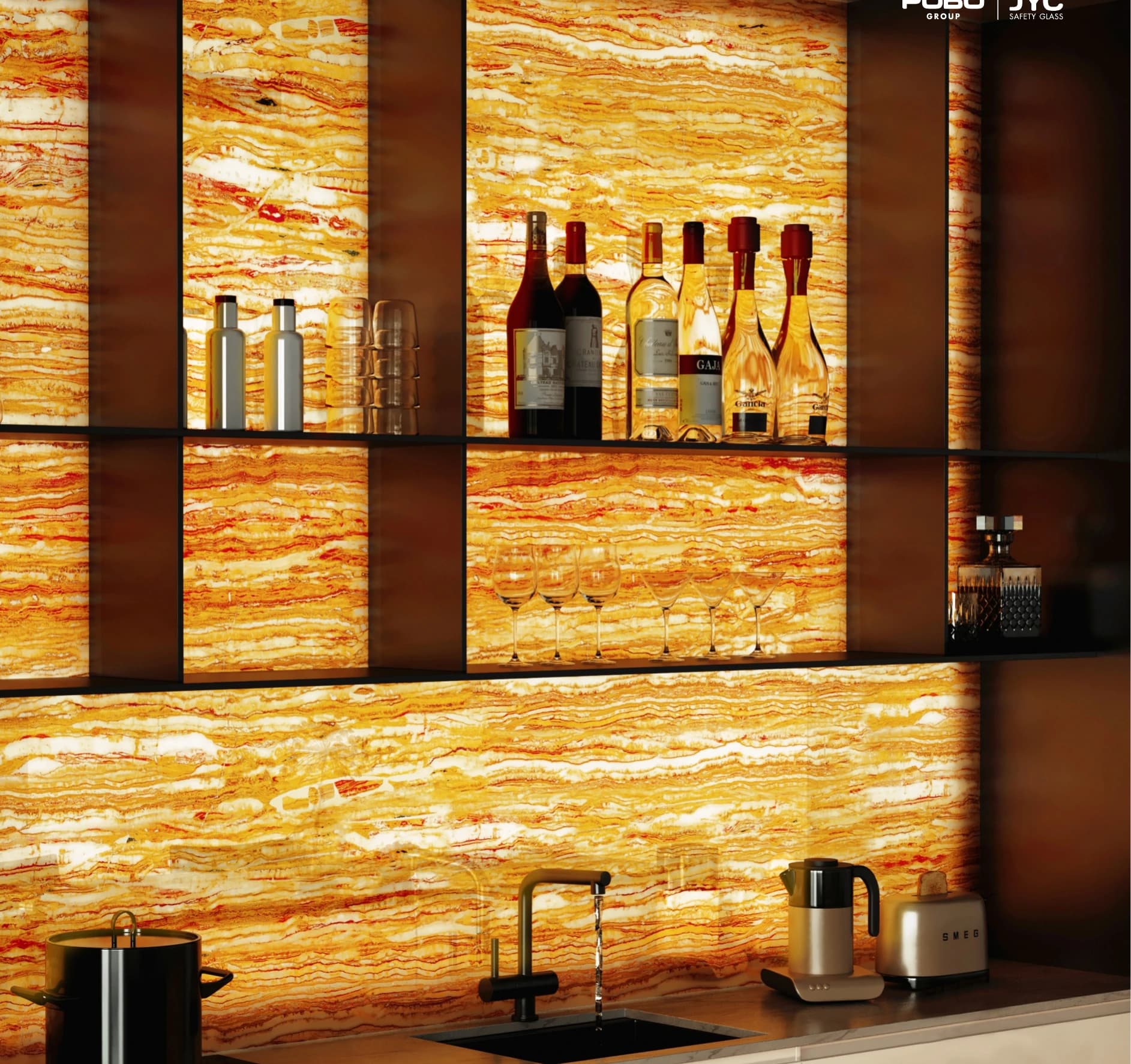 Backlit bar